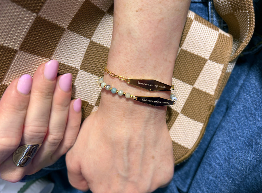 Gold Paper Clip Chain Bracelet