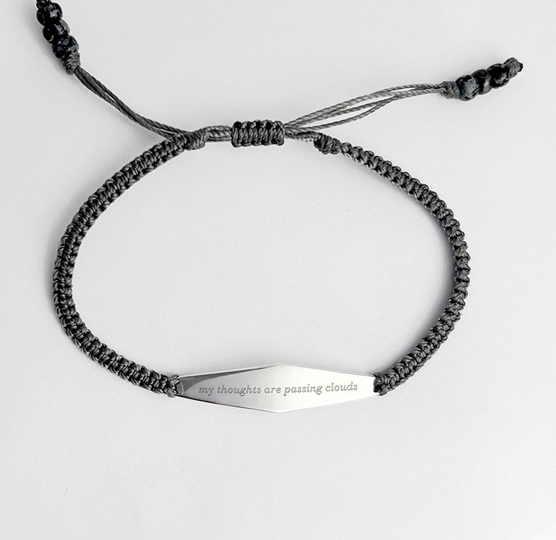 Charcoal Macrame Bracelet